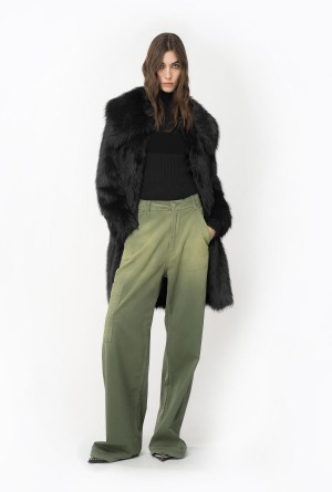 Pinko Acanalado knit turtleneck Negros | XMXGW62280