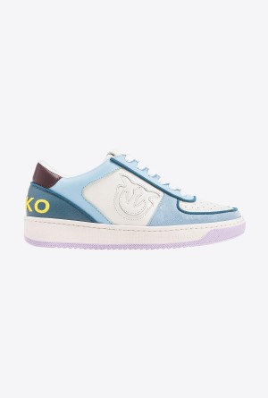 Pinko Basketball Sneakers WHITE/SKY BLUE/GREEN | UMXTG75755