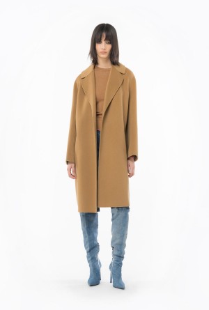 Pinko Belted cloth coat MOCHA CAMEL | MXCIF83612