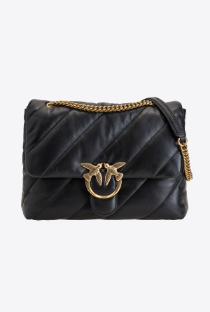 Pinko Big Love Bag Puff Maxi Quilt Dorados | FMXHY77370