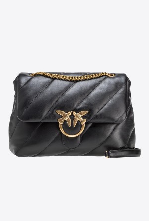 Pinko Big Love Bag Puff Maxi Quilt Dorados | AMXDF41663