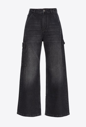 Pinko Black denim cargo jeans Negros | MXJZR17050