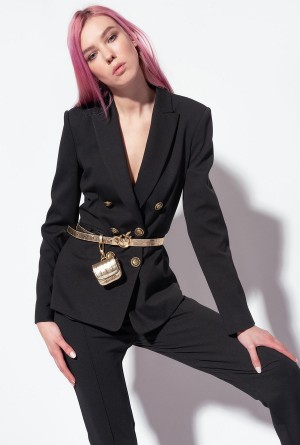 Pinko Blazer with jewel buttons Negros | QMXWA28769