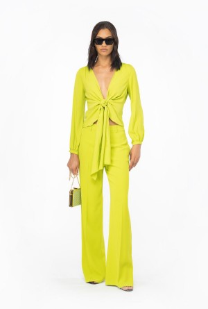 Pinko Blouse with knot detail Amarillos | FMXUI72581