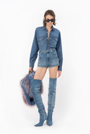 Pinko Blue denim shirt Azules | MXJVR68948