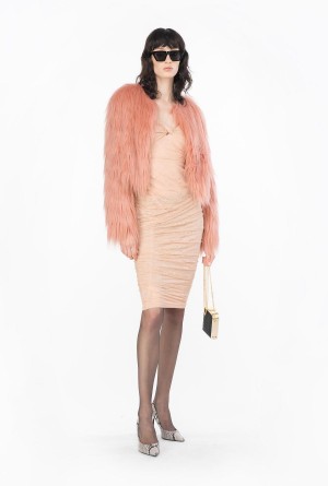 Pinko Calf-length lace dress Rosas | MXJVR83721
