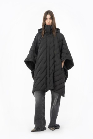 Pinko Cape-style technical canvas down jacket Negros | ZMXMJ99066