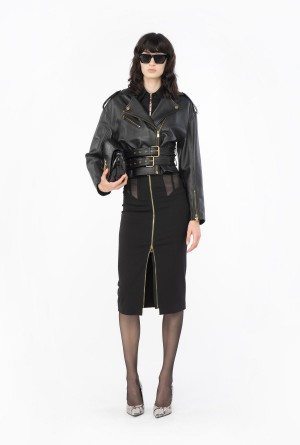 Pinko Ciclismo jacket with double belt Negros | MMXFT88093