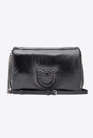 Pinko Classic Love Bag Click Puff laminated Plateados | QMXWA96637