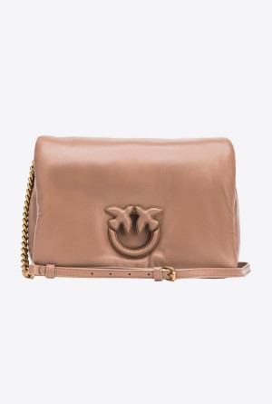 Pinko Classic Love Bag Click Puff BEIGE-GINGERBREAD-BLOCK COLOUR | TMXPQ23548