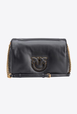 Pinko Classic Love Bag Click Puff Negros | TMXWZ96963