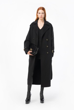 Pinko Cloth trench coat Negros | SMXVO44980