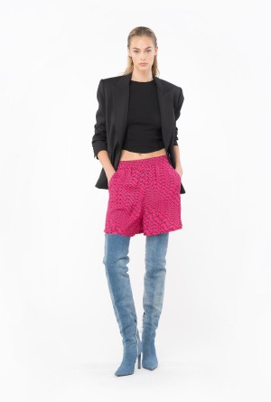 Pinko Corta T-shirt with wide sleeves Negros | ZMXNQ93916