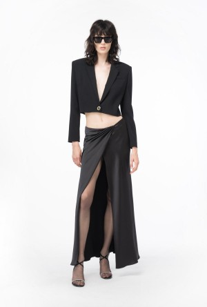 Pinko Crepe Spencer jacket Negros | DMXVO66092