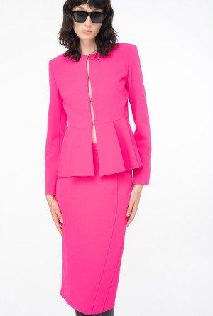 Pinko Elegante crepe blazer with belt BEETROOT | YMXGT64009
