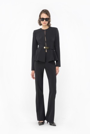 Pinko Elegante crepe blazer with belt Negros | BMXSO30093