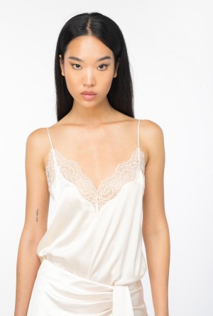 Pinko Encaje lingerie top PASTEL PARCHMENT | GMXEC89014