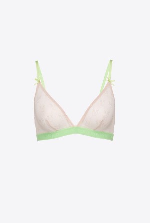 Pinko Encaje triangle bra PINK/GREEN | MXJKU33252