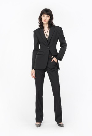 Pinko Feminine twill and satin blazer Negros | LMXSX35509