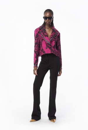 Pinko Flared flowing neoprene trousers Negros | AMXDF10027