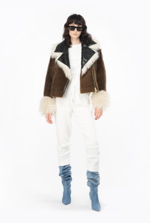 Pinko Fleece joggers Blancos | MXCIF48502