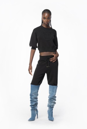Pinko Fleece joggers Negros | MXJKU66064