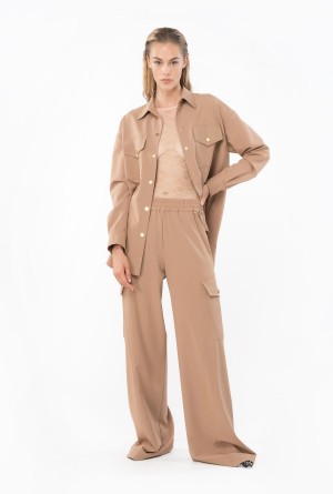 Pinko Flowing cargo trousers Azules | YMXVQ62213