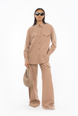 Pinko Flowing shirt with small pockets Azules | XMXGW18622
