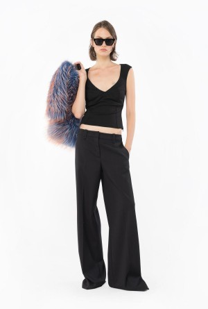 Pinko Full Milano bustier top Negros | ZMXNQ48623