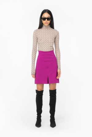 Pinko Full Milano mini skirt Morados | SMXVO29438
