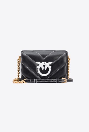 Pinko Galleria Mini Love Bag Click Big Chevron Opposite BLACK+COLOUR CONTRASTING COLOUR | DMXVO77064