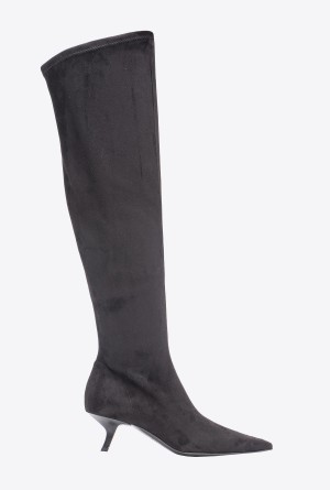Pinko Gamuza-effect thigh-high boots Negros | MXXMI58997