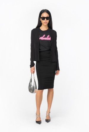 Pinko Georgette midi skirt Negros | MMXFT45475