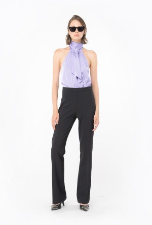Pinko Halterneck top in light satin LISIANTHUS LILAC | FMXUI44903