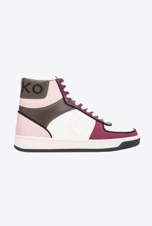 Pinko High-Top Basketball Sneakers Dorados | EMXVG79407