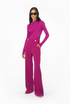 Pinko Jersey sweater with draping Morados | PMXQX12855