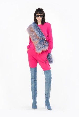 Pinko Joggers with glossy Love Birds logo BEETROOT | PMXQX66471