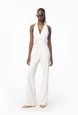 Pinko Jumpsuit with contrasting bow PASTEL PARCHMENT | SMXVO23190