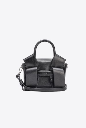 Pinko Laminated Aika Baby Purse Plateados | TMXPQ52087
