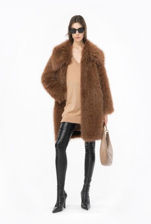 Pinko Lana sweater with ruching Beige | LMXSX61114