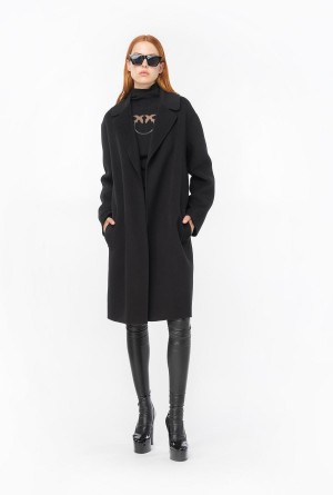 Pinko Lana turtleneck sweater with logo Negros | SMXVO62005