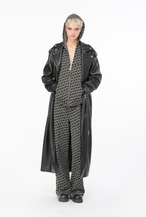 Pinko Logo jacquard sweatshirt BLACK/IVORY | MXJVR15411