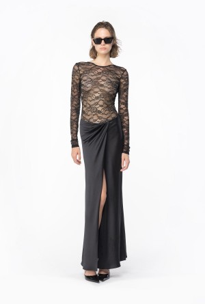 Pinko Long-sleeved lace bodysuit Negros | SMXNY21852
