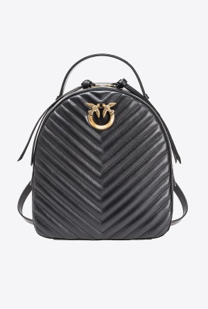 Pinko Love Backpack Dorados | MXXMI10441