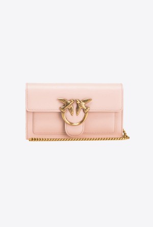 Pinko Love Bag One Wallet Simply Dorados | EMXHC36280