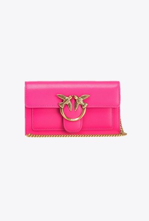 Pinko Love Bag One Wallet Simply Dorados | MXJZR81324