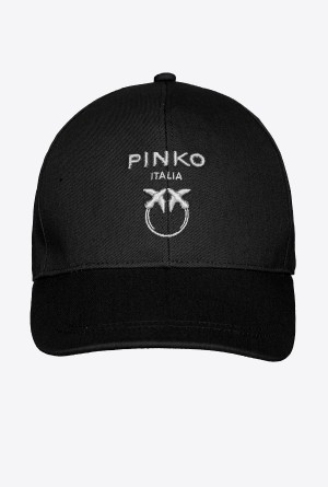Pinko Love Birds baseball cap Negros | MXCVG99157