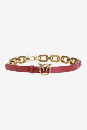 Pinko Love Birds belt with large chain Dorados | QMXUV97863