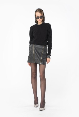 Pinko Love Birds cashmere sweater Negros | MXNZX74395