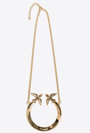 Pinko Love Birds large necklace Dorados | SMXVO12868